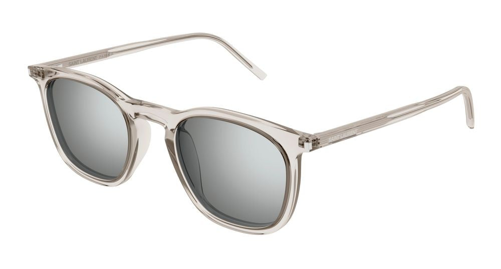 Saint Laurent Translucent Beige Acetate Frame Sunglasses