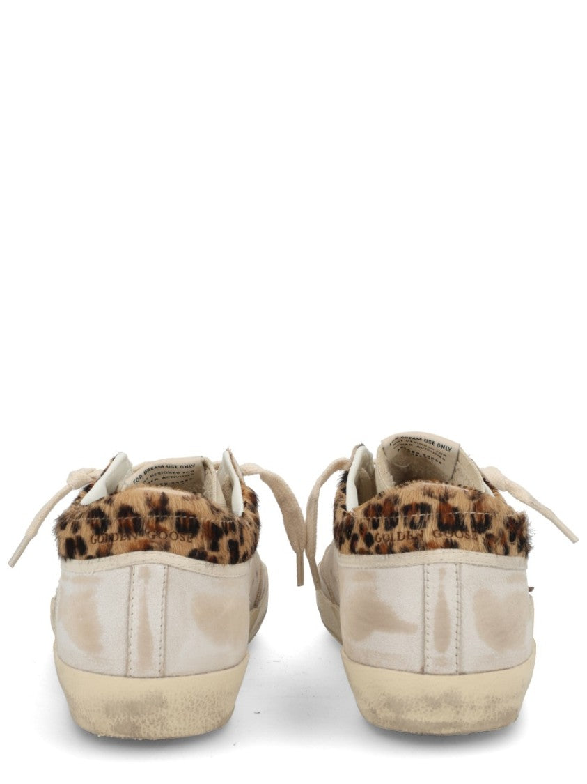 Golden Goose Super Star Distressed White Cow Leather Sneakers