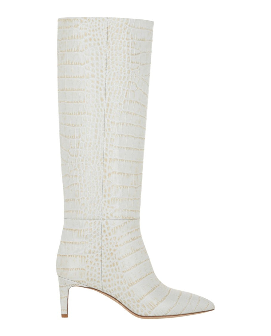 Paris Texas Croco-Embossed Knee-High Boots