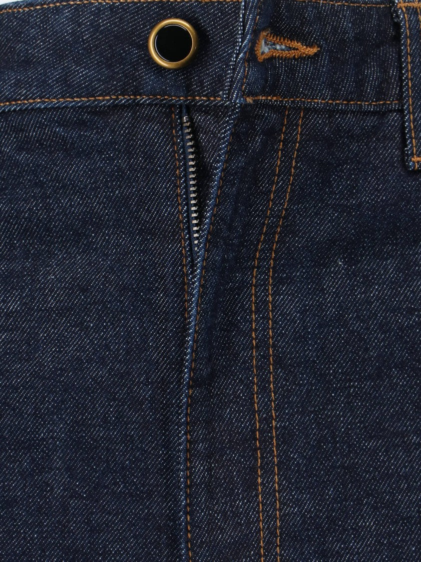 Khaite "Delina" Straight Jeans – Dark Blue