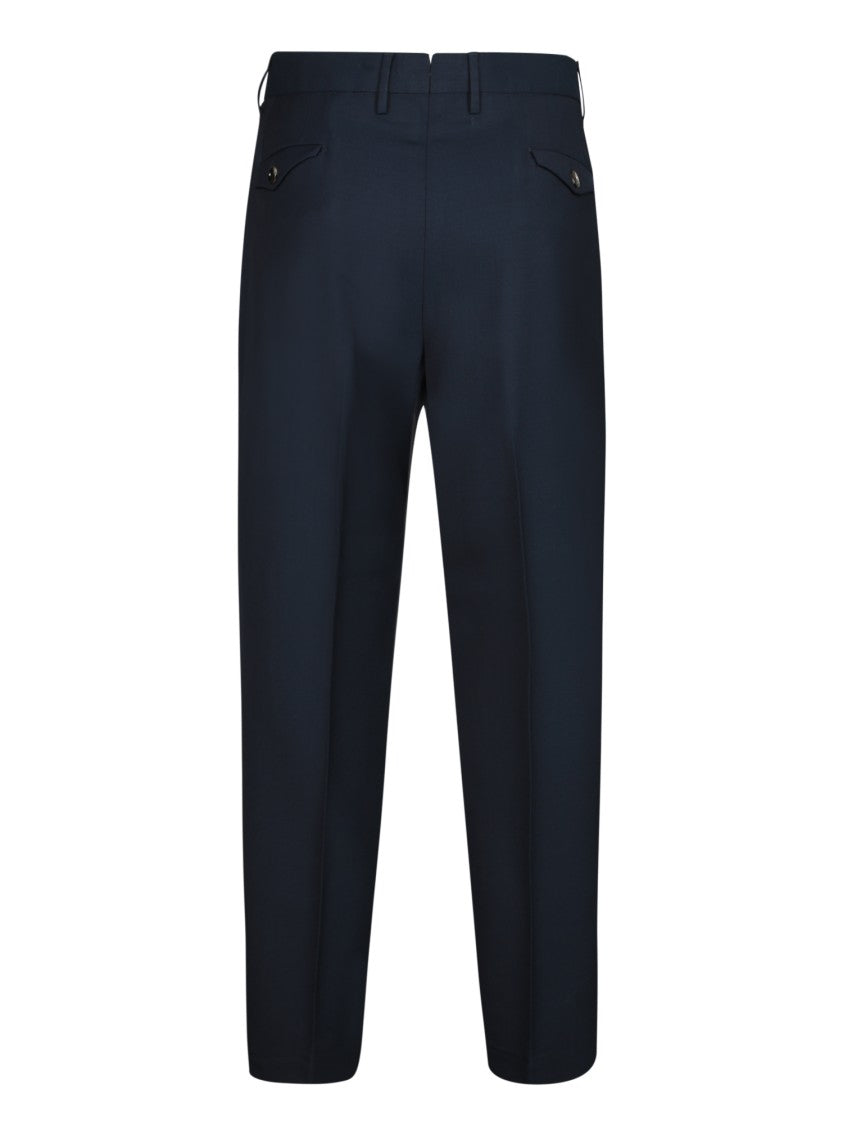 Dell'oglio Tailored Blue Trousers With Flat Front