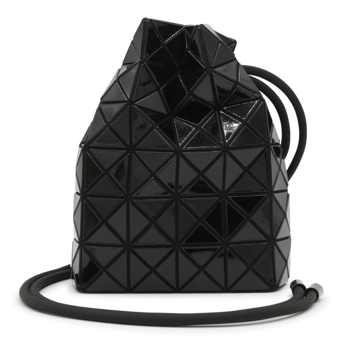 Bao Bao Issey Miyake Glossy Black Geometric Pattern Bag