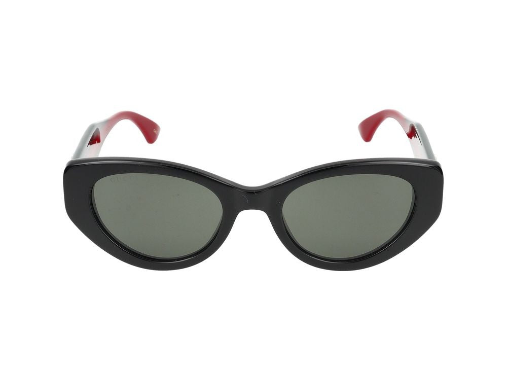 Gucci Black Signature Logo Accents Bold Cat-Eye Sunglasses