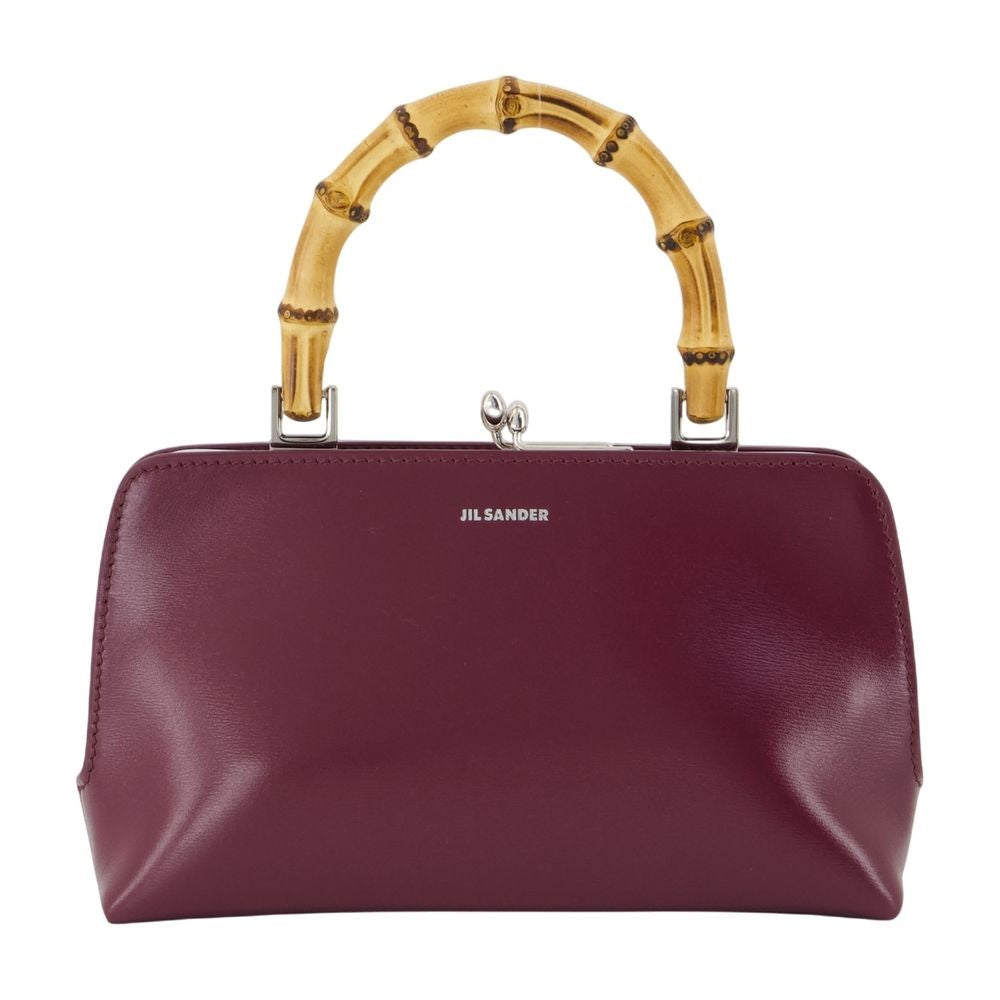 Jil Sander Goji Mini Bamboo Purse - Leather - Burgundy