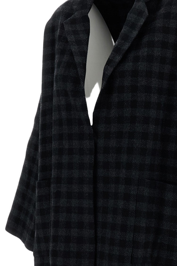 Daniela Gregis Multicolor Gladiolo Bianco Check Wool Jacket
