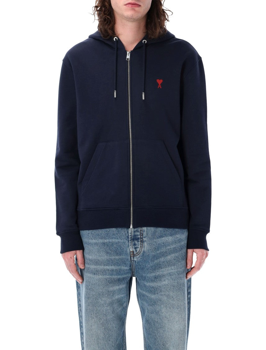 Ami Paris De Coeur Zipped Hoodie