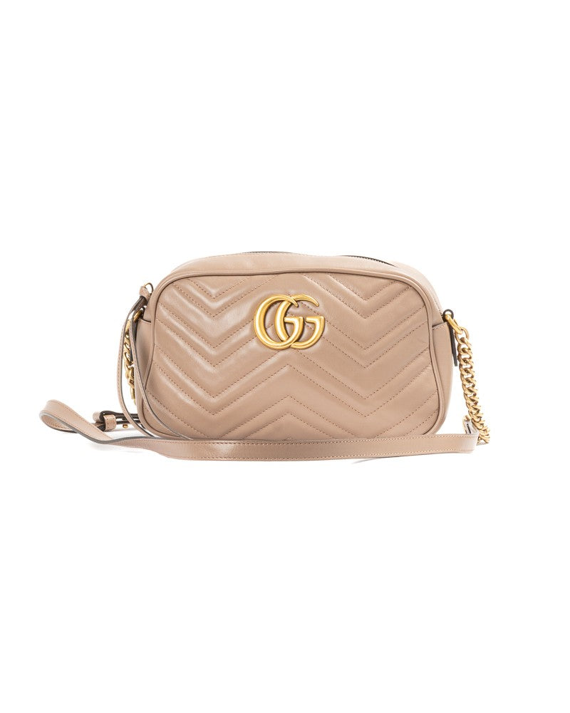 Gucci Gg Marmont Matelassè Leather Camera Bag - Pink