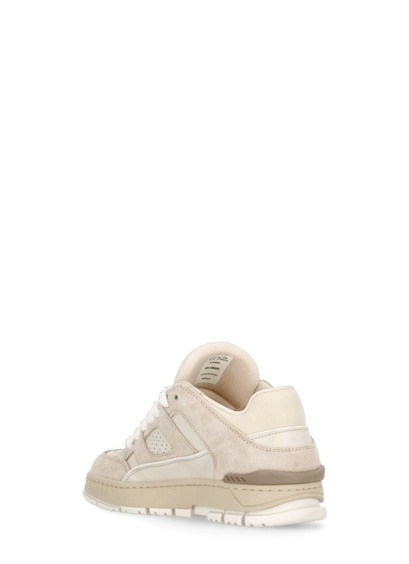 Axel Arigato Beige Smooth Leather And Tech Fabric Breathable Sneakers