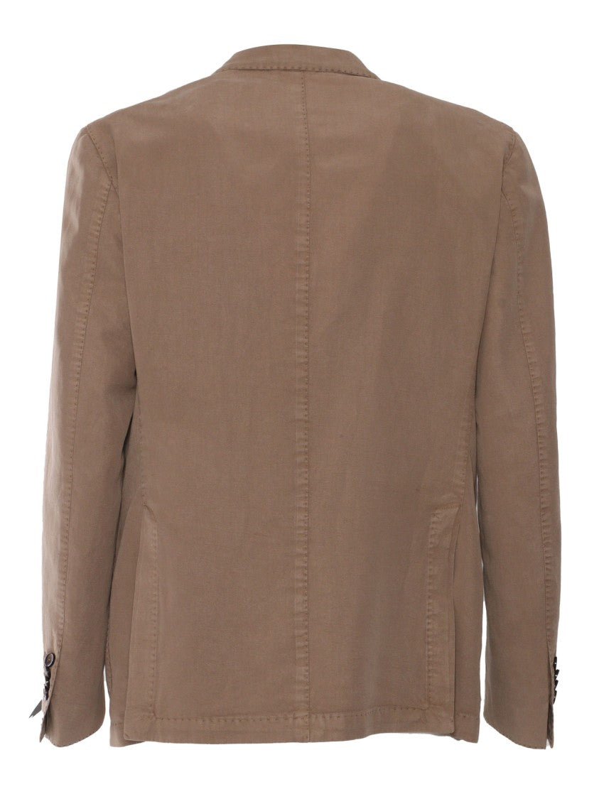 Brando-Lubiam Classic Tailored Brown Jacket With Notched Lapel