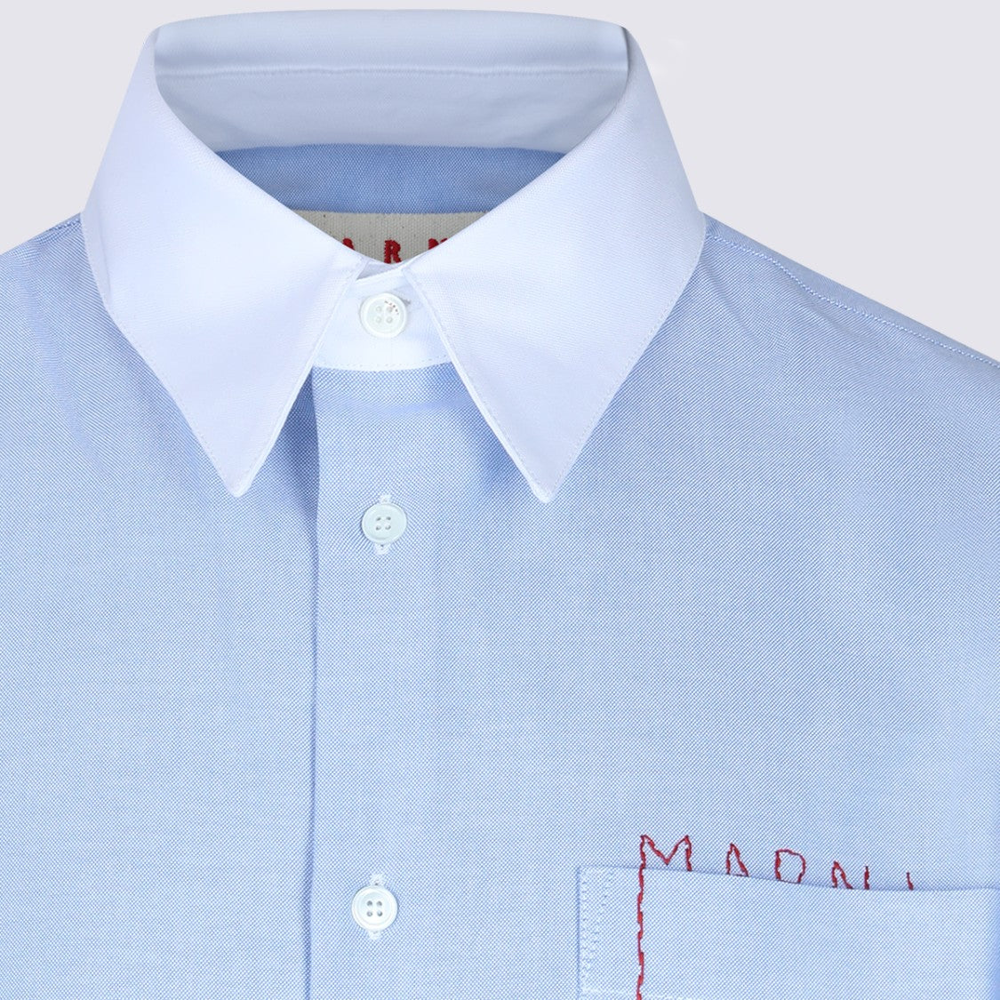 Marni Light Blue Shirt With Contrasting Sleeves