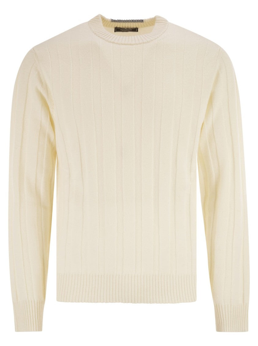 Peserico Wool And Cashmere Ribbed Jumper