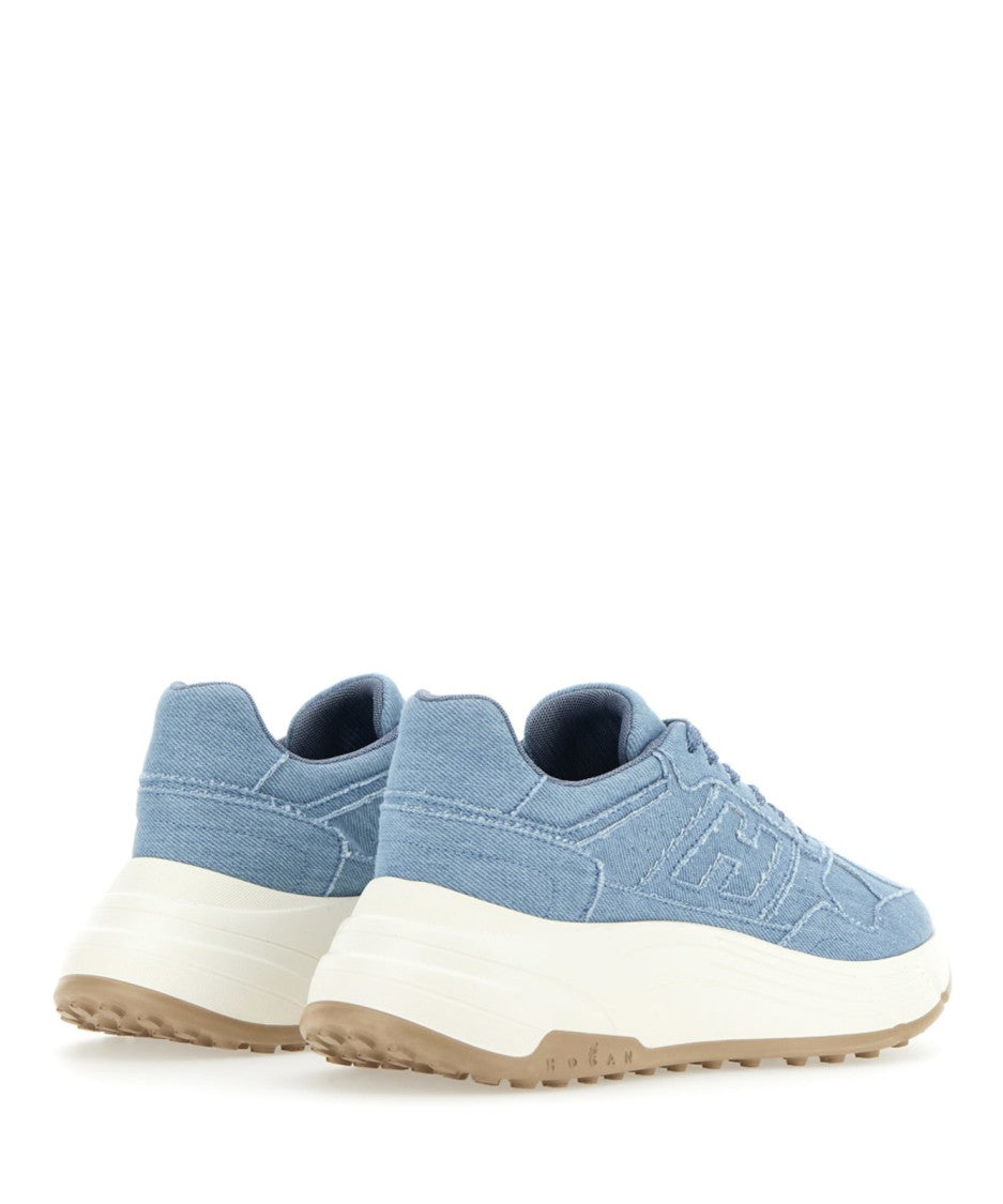 Hogan Light Blue Denim Sneakers