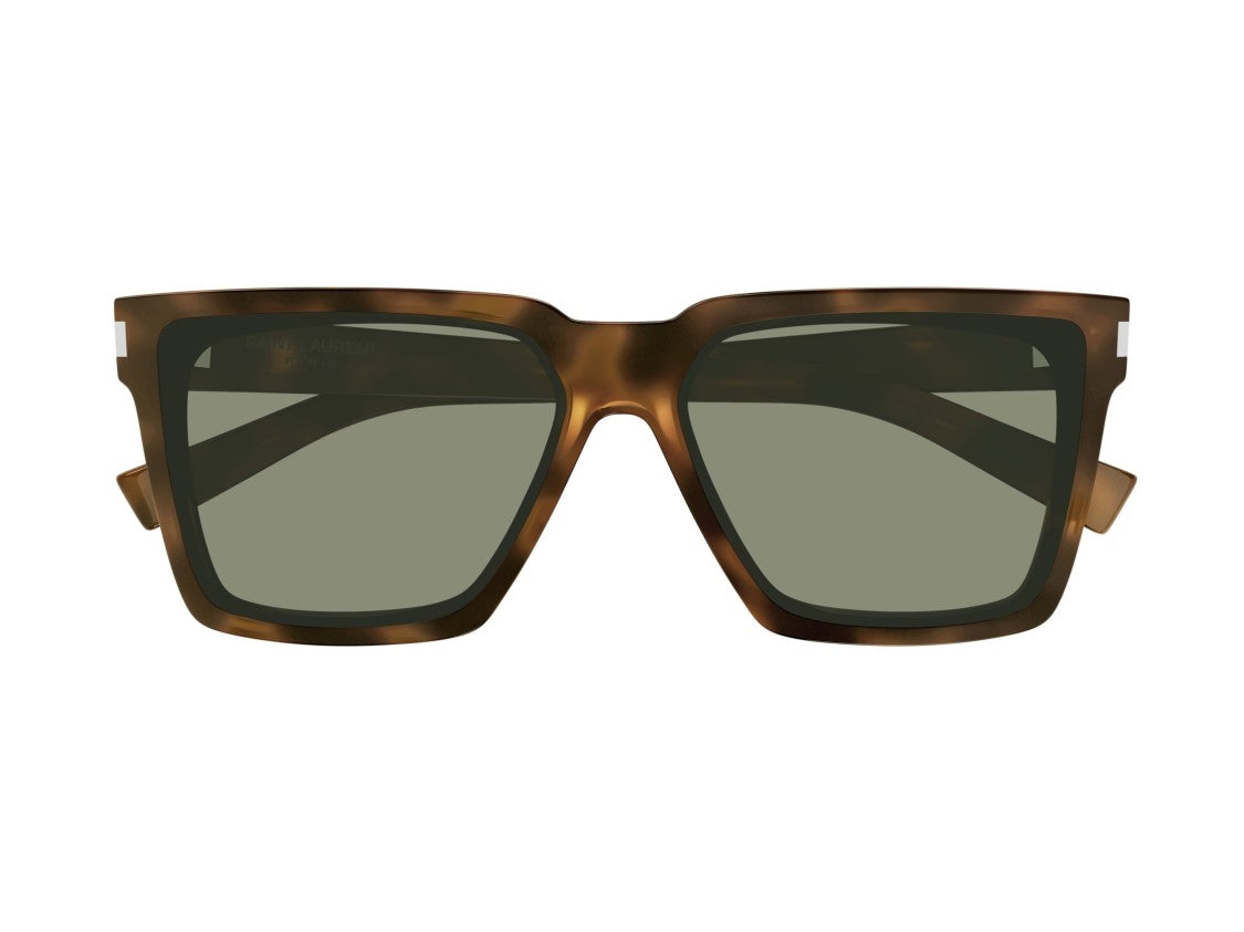 Saint Laurent Sl 610 Bold Tortoiseshell Oversized Square Sunglasses