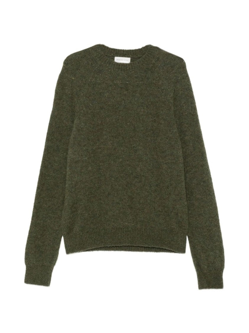 Dries Van Noten Fine-Knit Silk And Nylon Sweater With Classic Crew Neckline