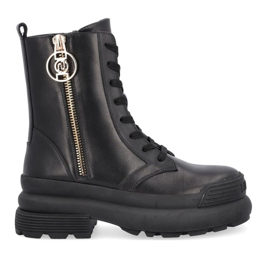 Liu Jo Black Amy 11 Leather Platform Boots