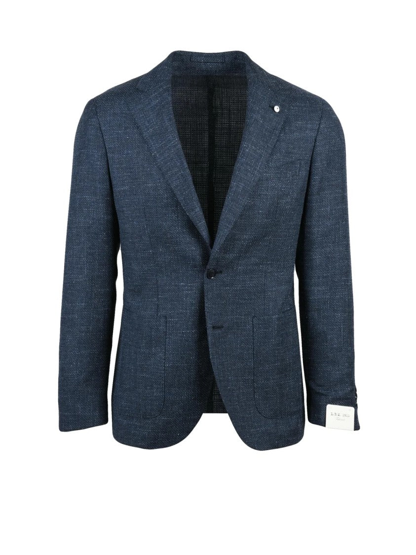 L.B.M. 1911 Blue Wool Cotton Linen Jacket