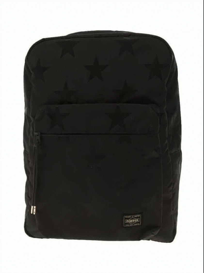 Porter Square-Shaped Nylon Daypack With Subtle Star Pattern
