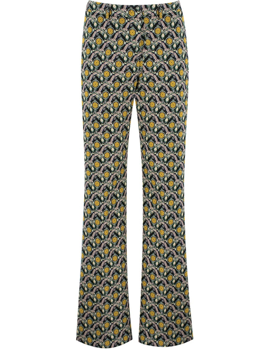 Etro Slim-Fit Palazzo Trousers With Unique Tie-Inspired Print
