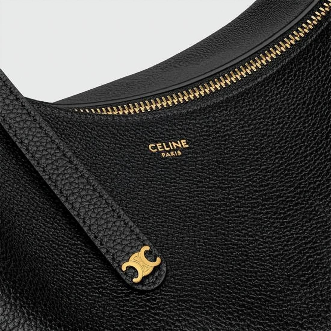Celine Crescent-Shaped Shoulder Bag With Adjustable Strap