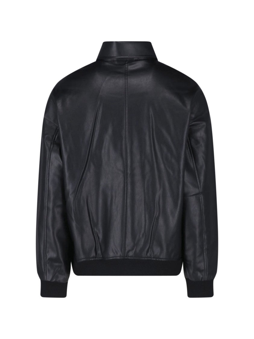 Carhartt Wip Black Arizona Zip Faux Leather Jacket