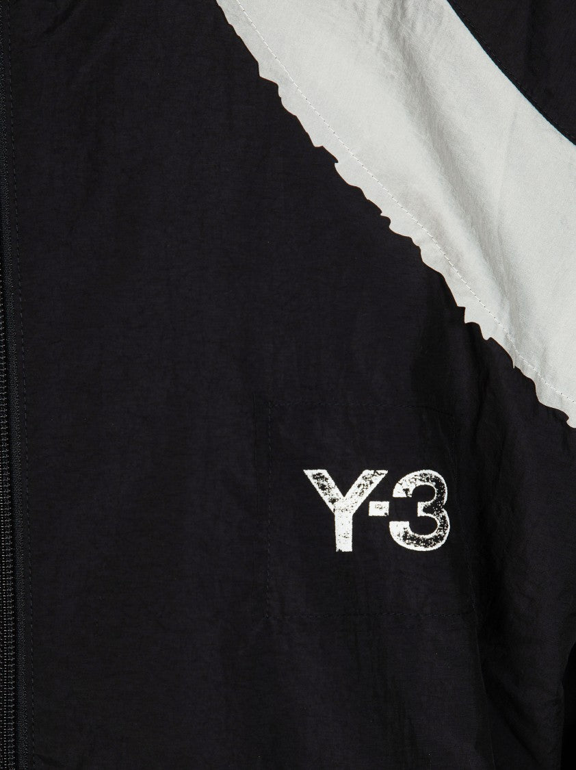 Y-3 Black Polyamide Diagonal Stripe Jacket