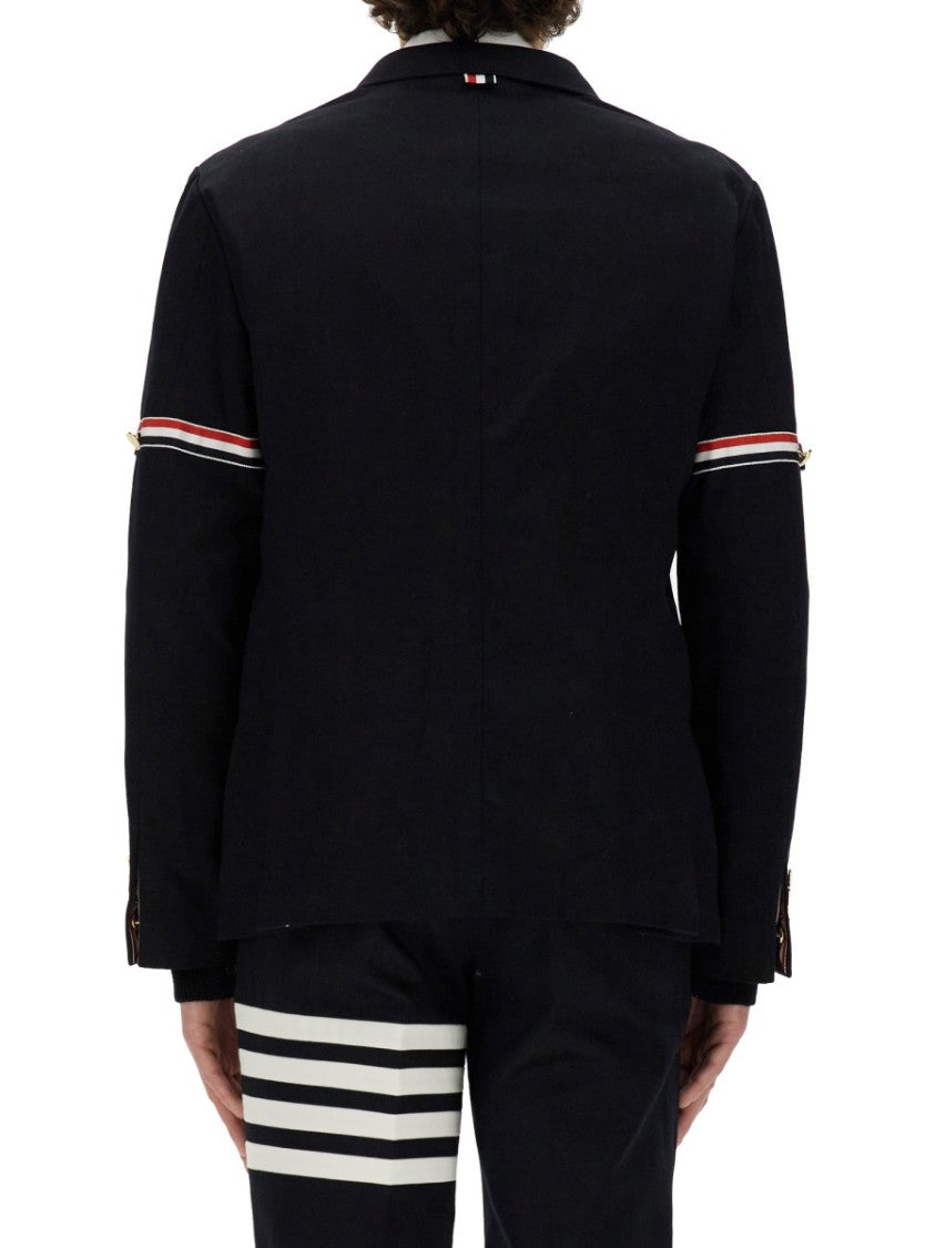 Thom Browne Single-Breasted Tailored Jacket With Striped Detailing