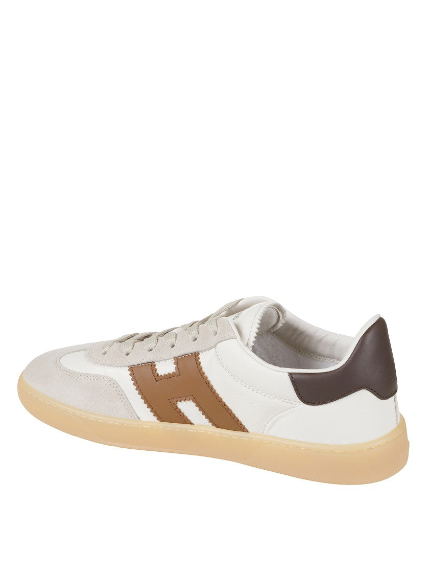 Hogan Light Beige Sneakers With Smooth And Suede Textures