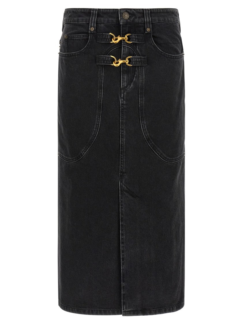Isabel Marant 'Pavina' Denim Longuette Skirt