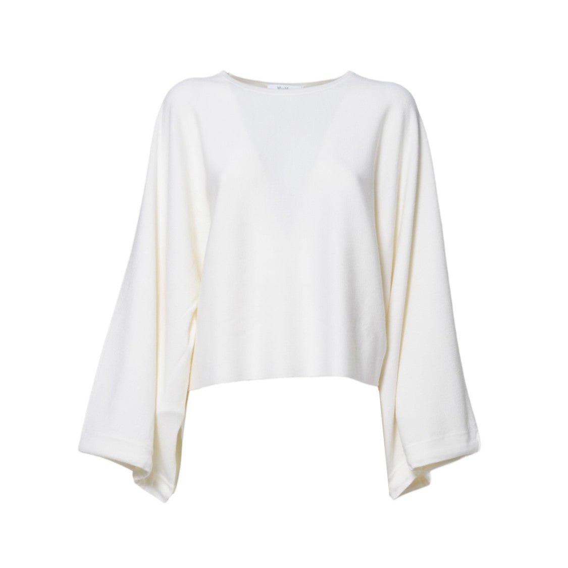 Max Mara Cropped Top With Flowing Sleeves And V-Neckline