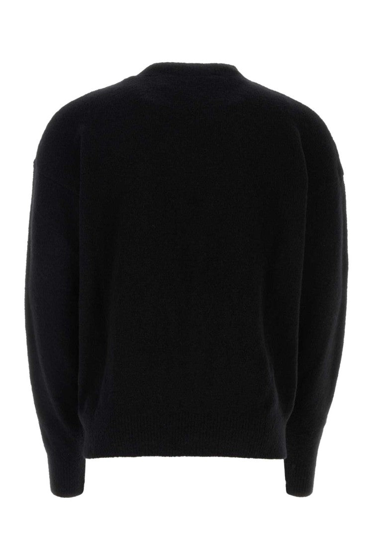 Palm Angels Black Stretch Wool Blend Sweater