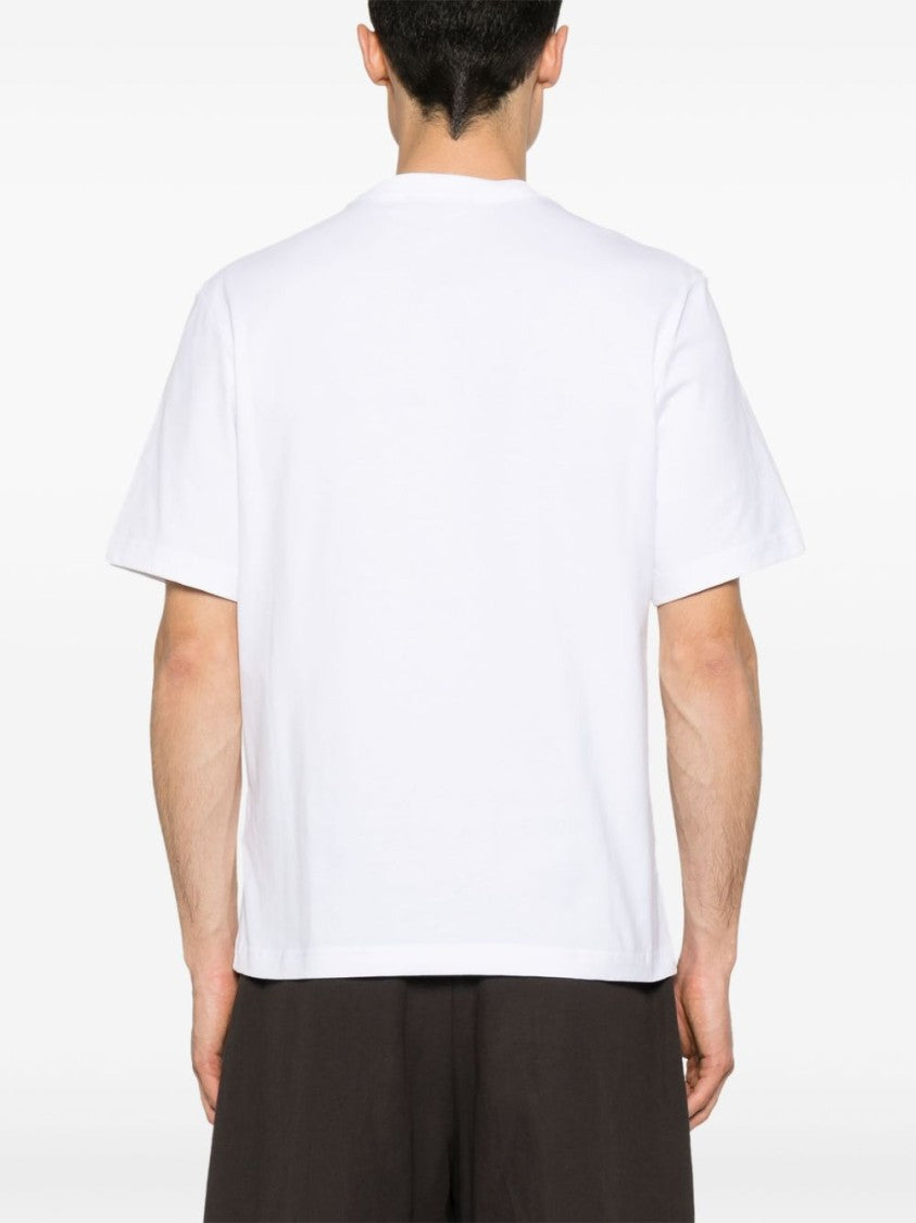 Jacquemus Minimalist White T-Shirt With Logo Detail