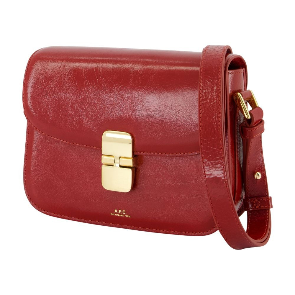 A.P.C. Grace Small Crossbody Bag With Flap Closure