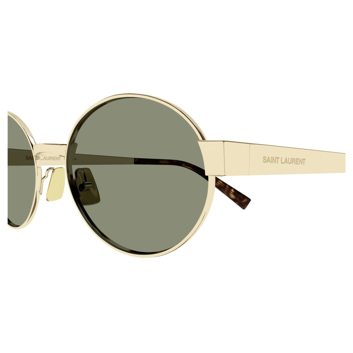Saint Laurent Sl 692 Oval Gold Sunglasses