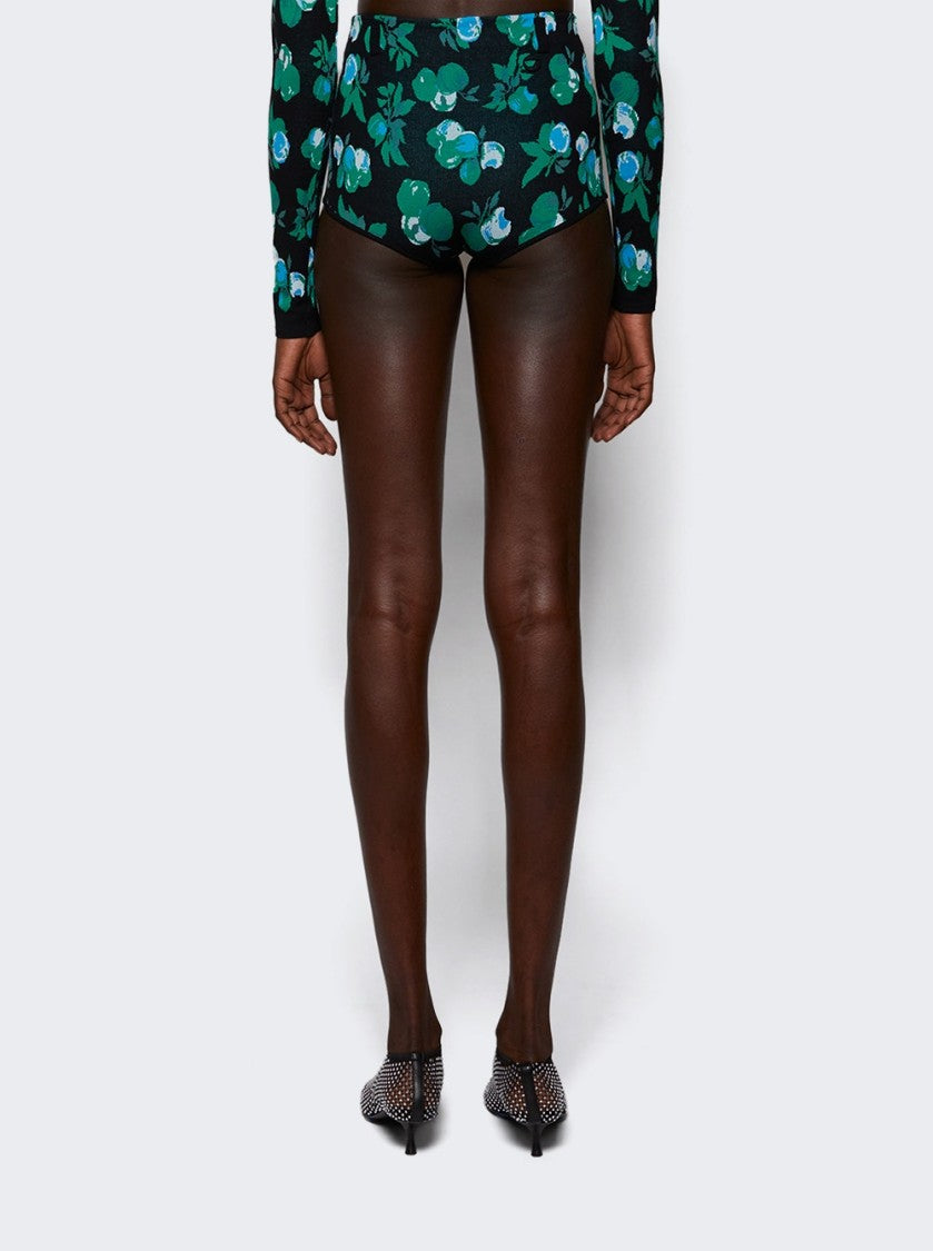 Coperni Jacquard Knitted Shorts Blue