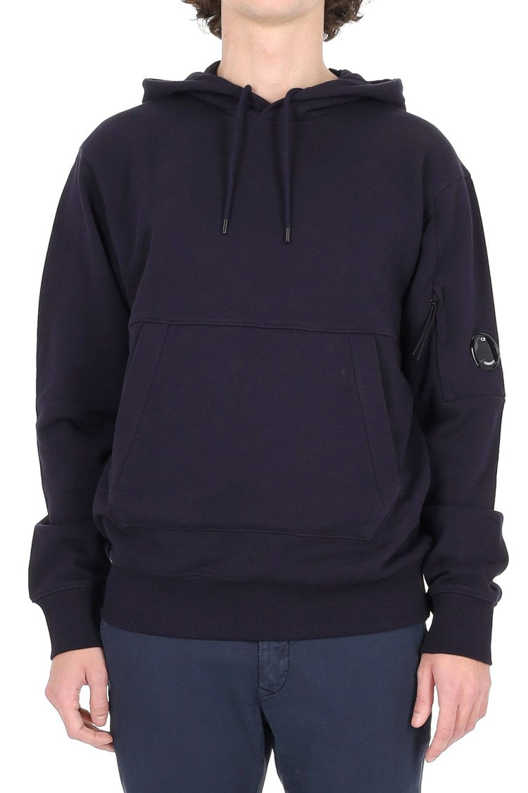 C.P. Company Diagonal Cotton Hoodie With Kangaroo Pocket