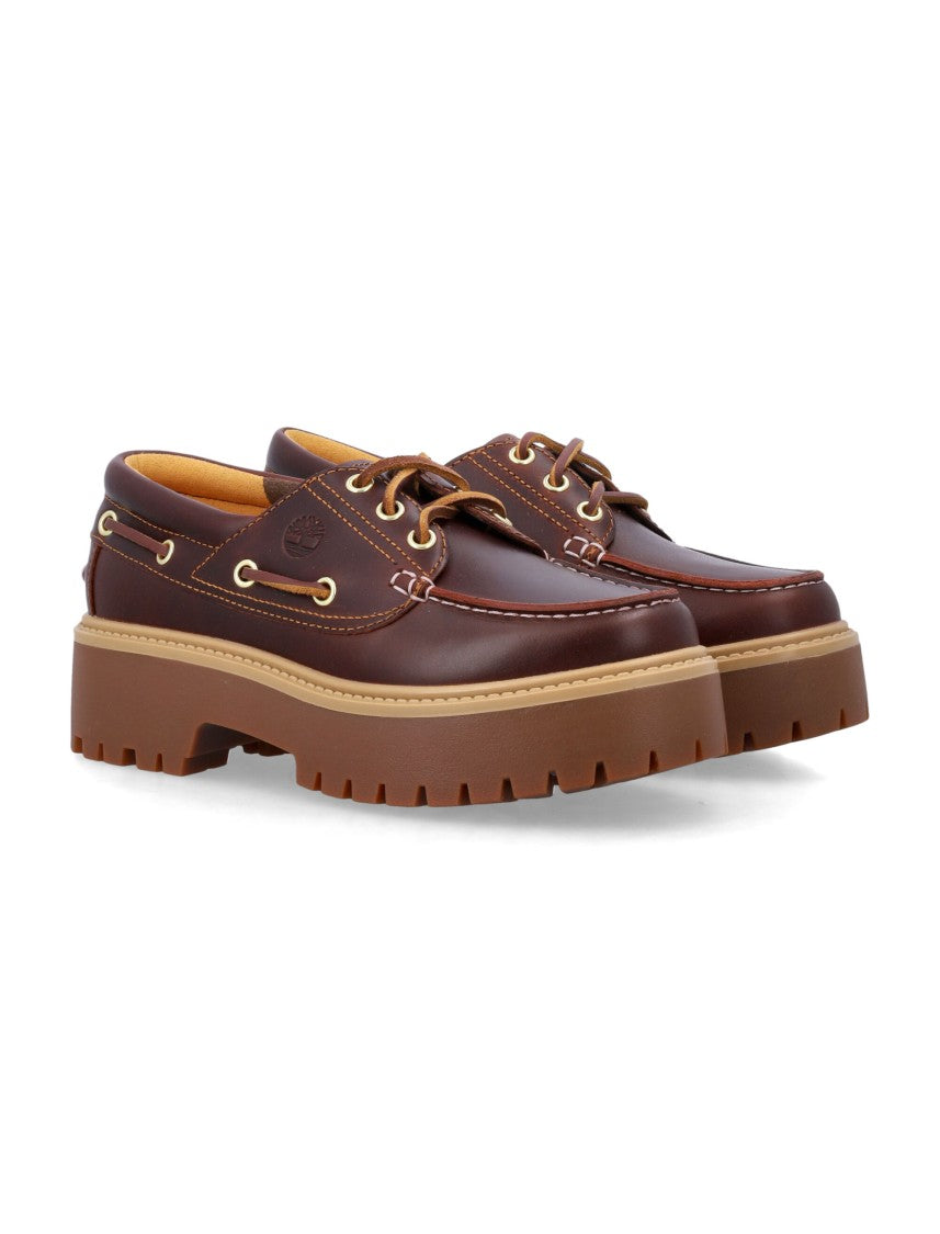 Timberland Chunky Sole Boat Shoes With Moc Toe Stitching