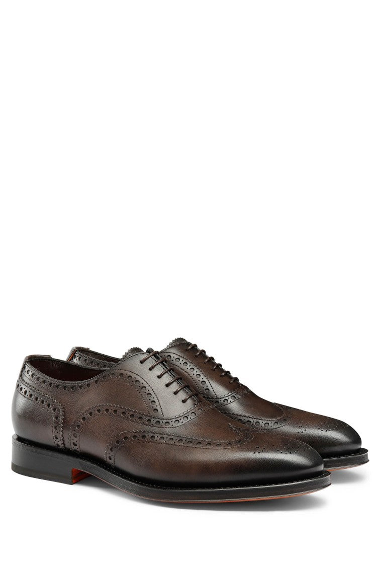 Santoni Enrico Model Leather Oxford Brogue Goodyear
