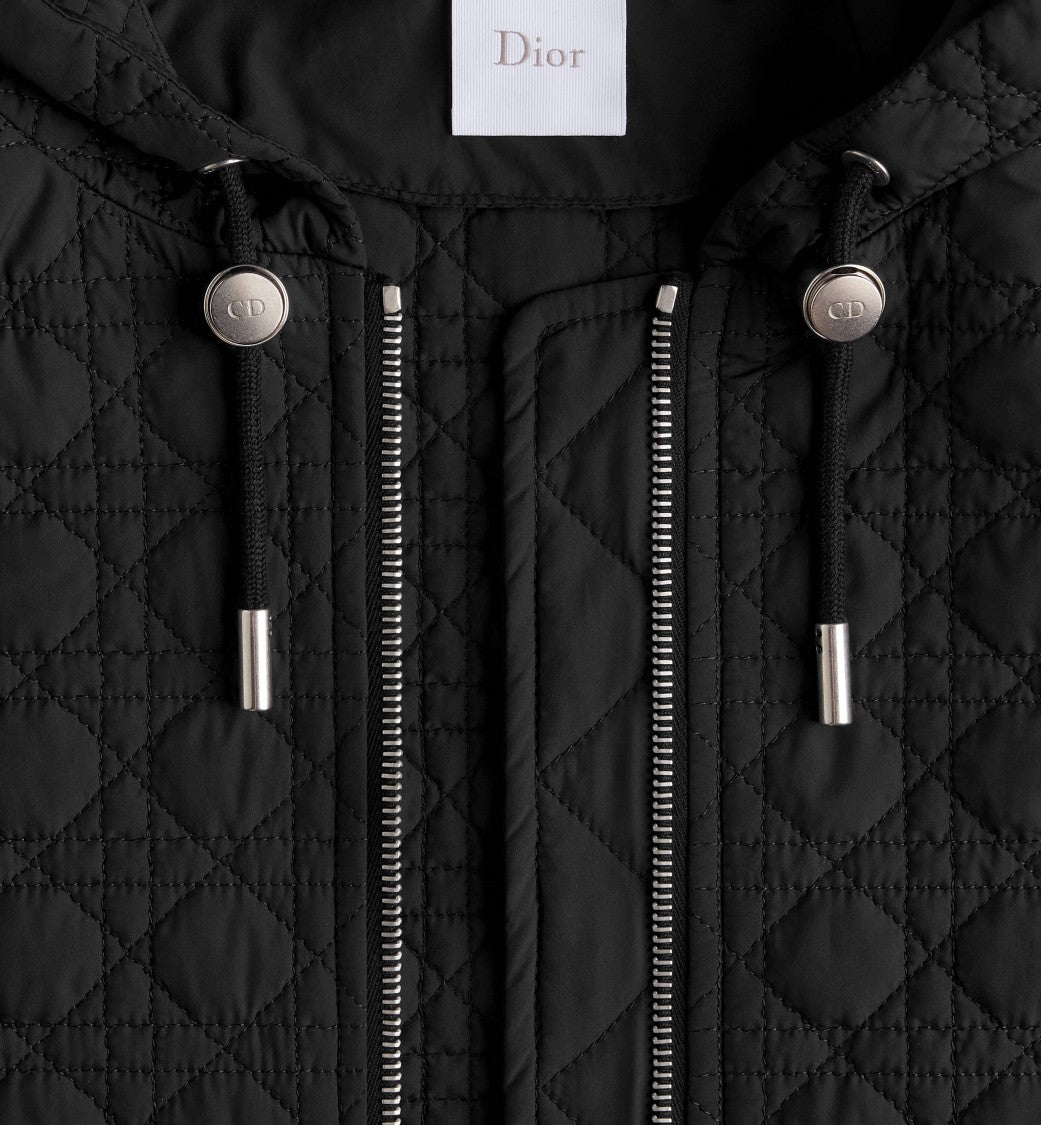 Christian Dior Black Quilted Short Hooded Coat