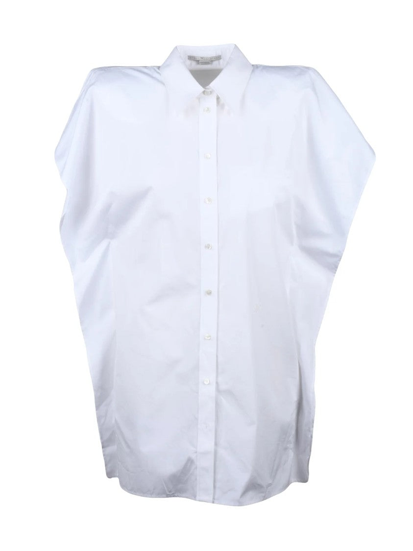 Stella Mccartney White Cap Sleeve Cotton Shirt Dress