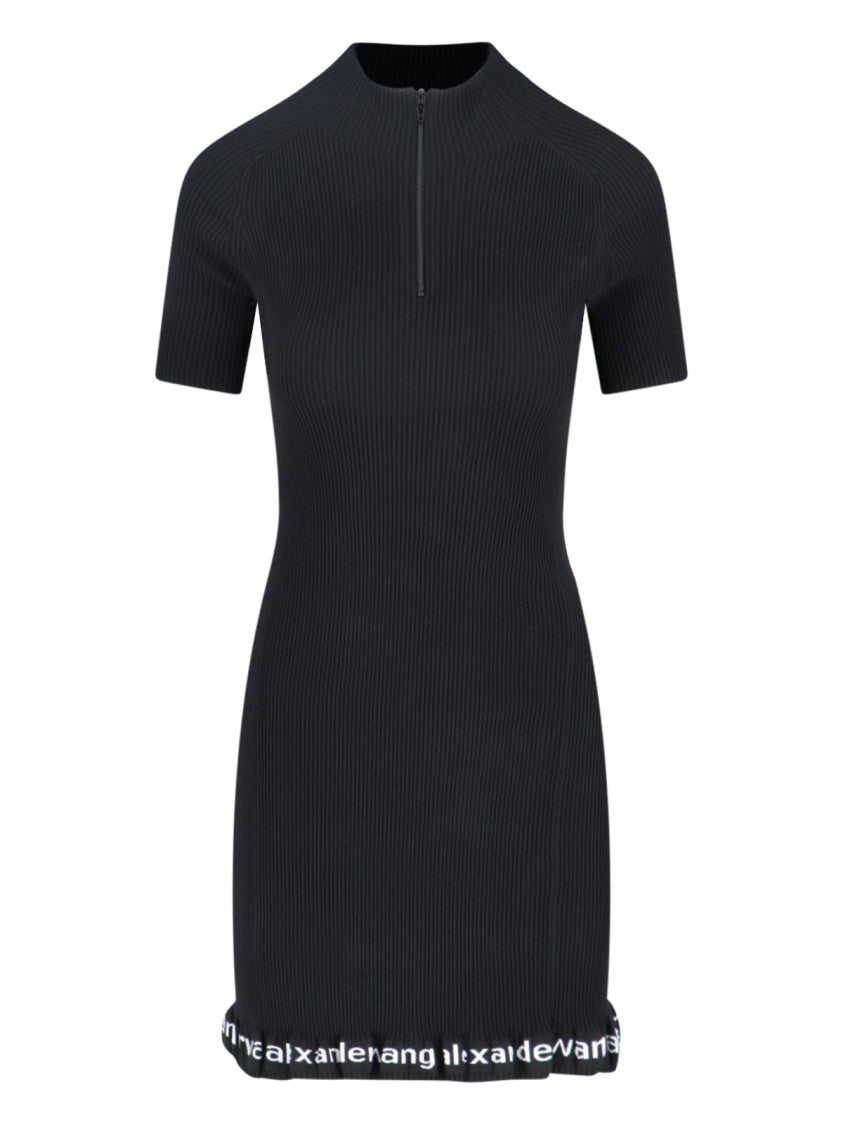 Alexander Wang Logo Midi Dress – Black