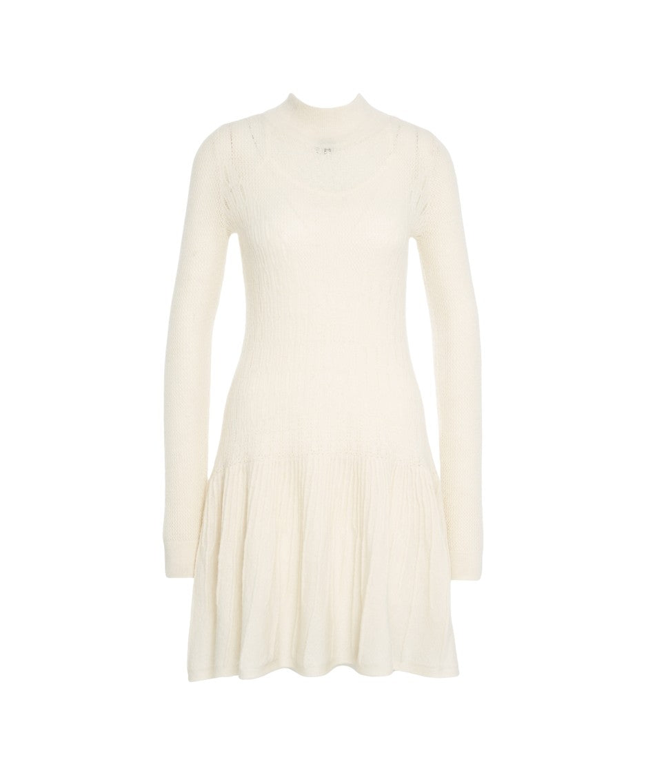 Liu Jo Knitted Mini Dress With High Collar