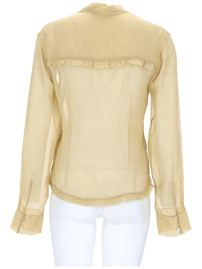 Paloma Wool Eralda Sheer Silk Ruffle Blouse