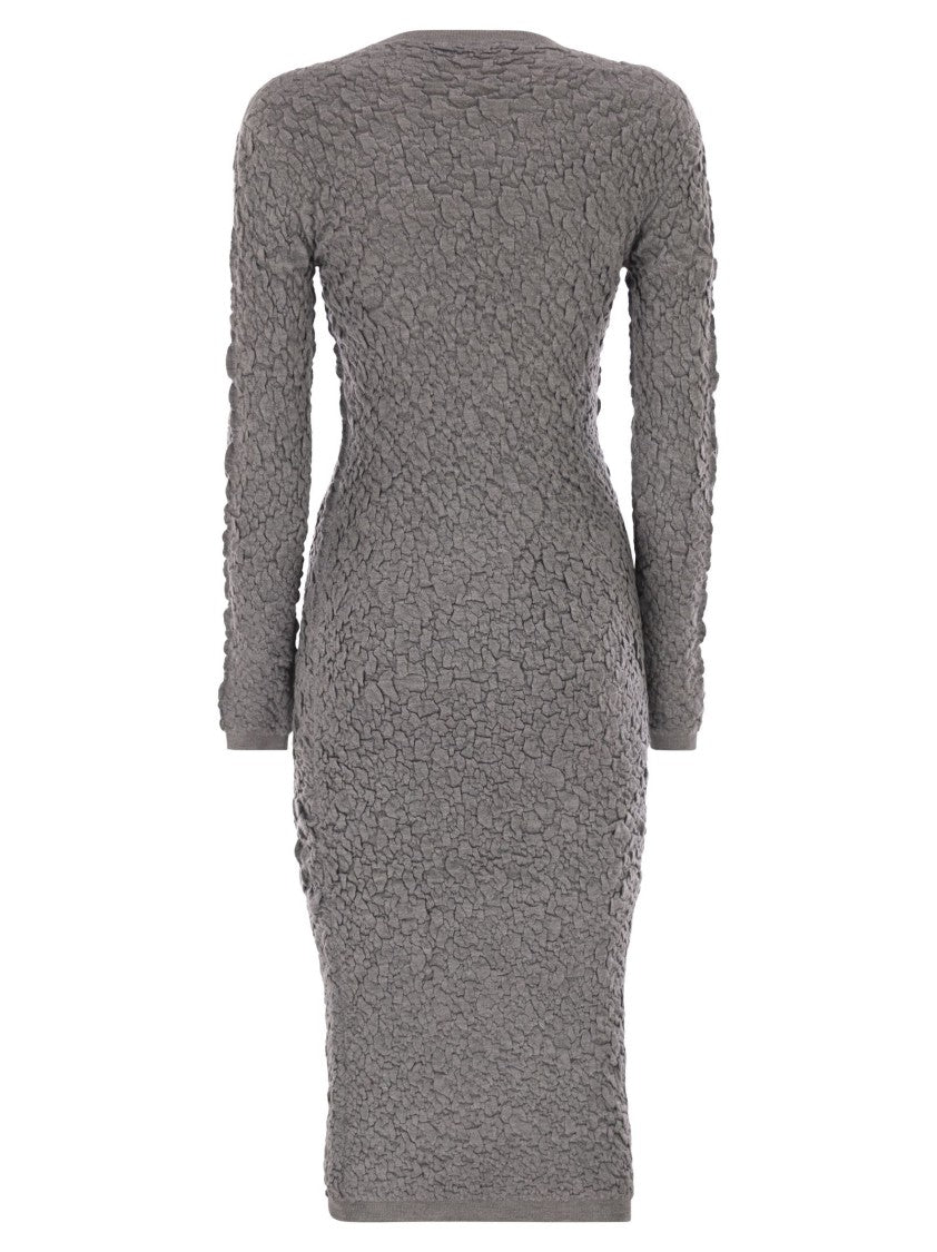 Fabiana Filippi Slim Dress With Embossed Finish