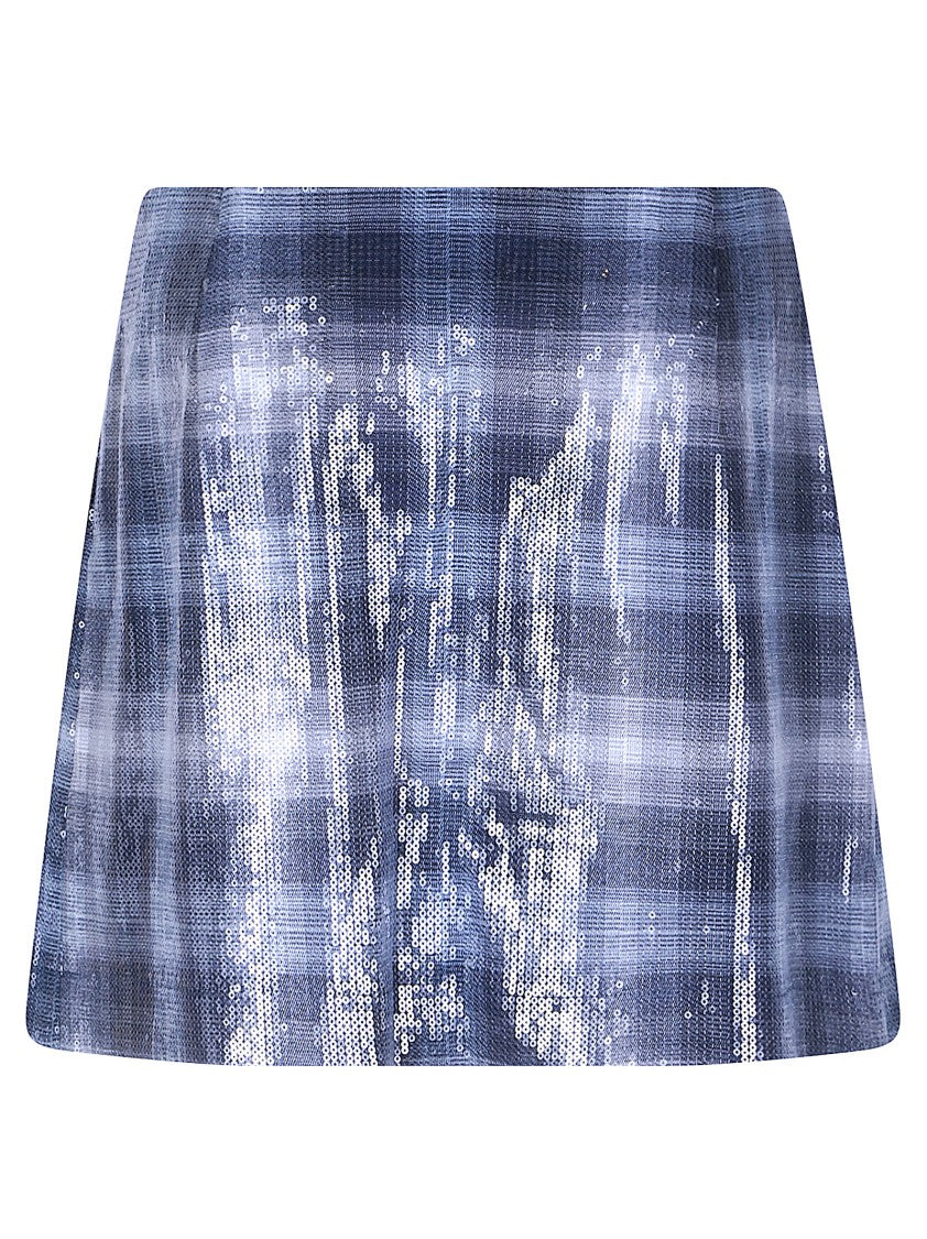 Pinko Gongora Pleated Sequined Mini Skirt