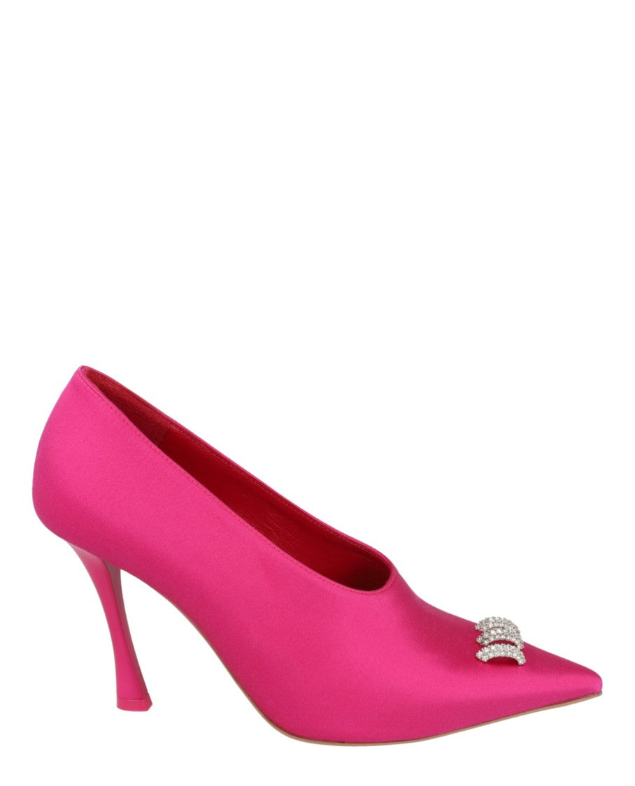 Givenchy Show Pumps In Satin With Crystals Details