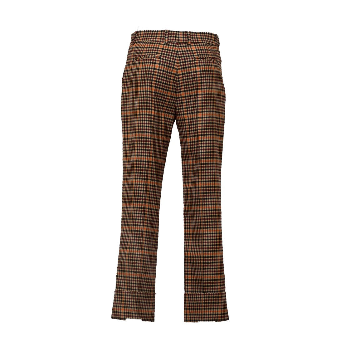 Ql2 Maura Z Checkered Cuffed Straight-Leg Pants