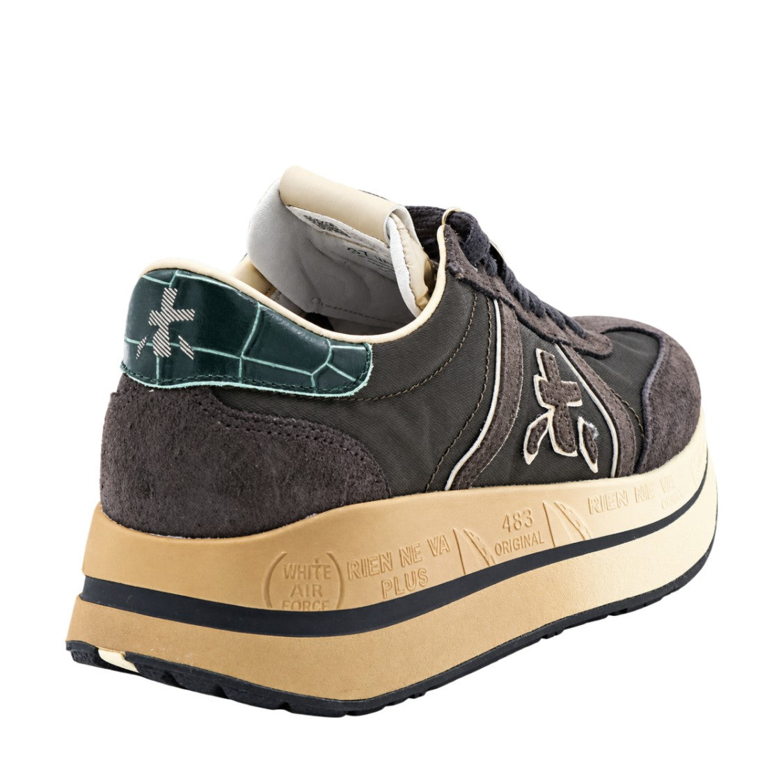 Premiata Chunky Platform Multi-Material Sneakers