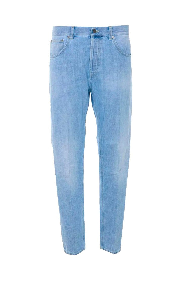 Dondup Light Blue Washed Tapered Cotton Jeans