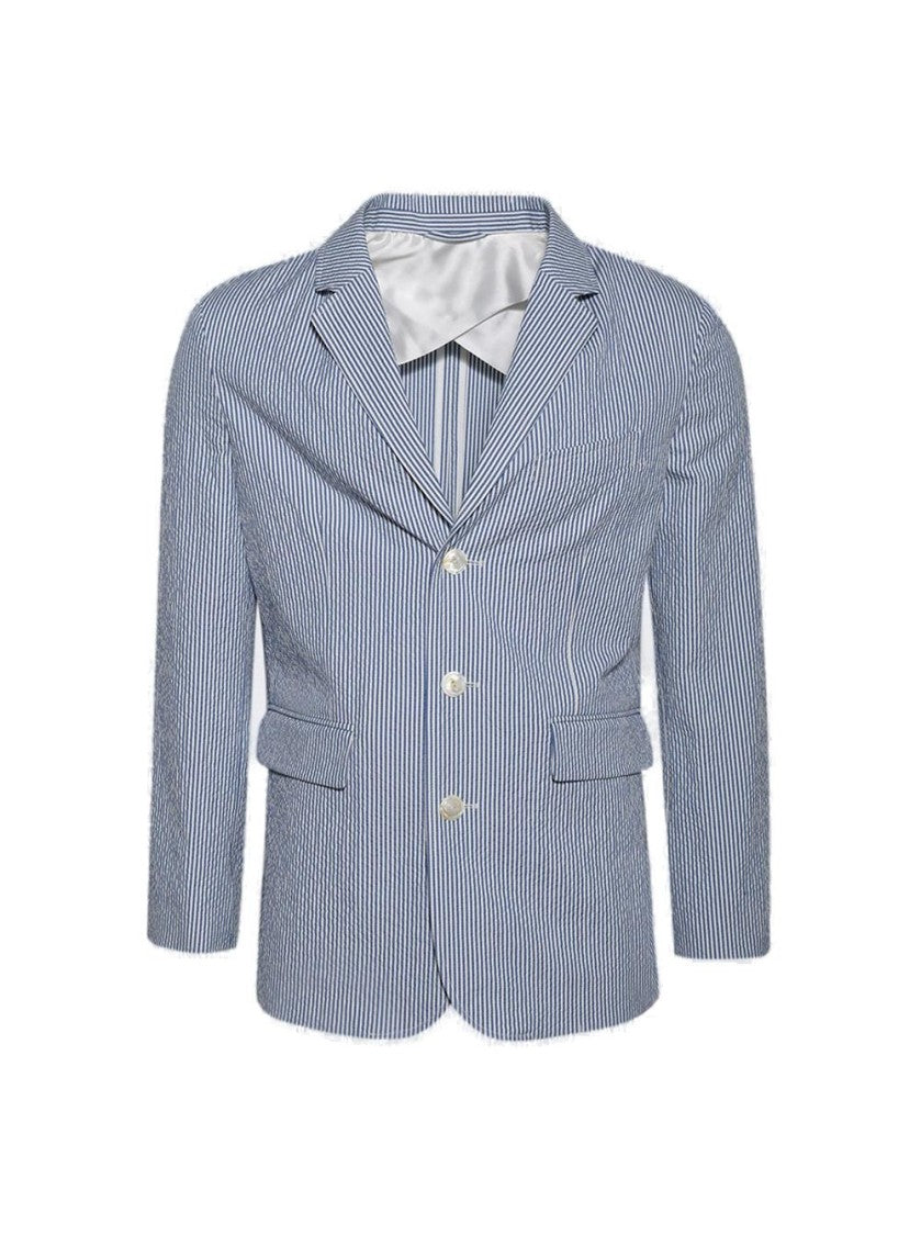 Bode Club Stripe Sb Suit Jacket Blue And White