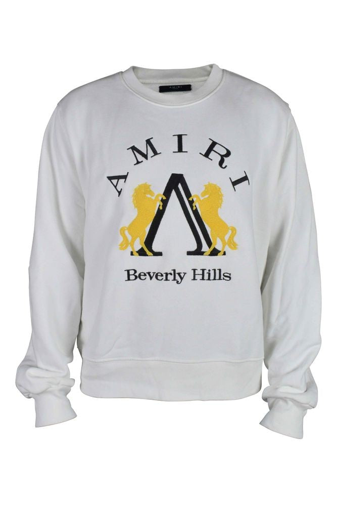 Amiri White Cotton Sweatshirt With Embroidered Logo